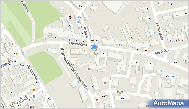 Chełmno, Dworcowa, 6, mapa Chełmno
