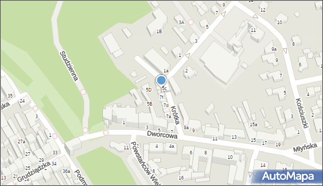 Chełmno, Dworcowa, 7g, mapa Chełmno