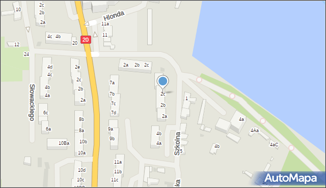 Chociwel, Dworska, 2c, mapa Chociwel