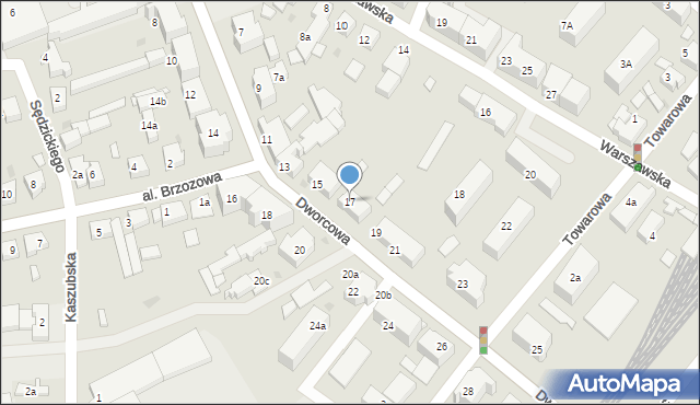 Chojnice, Dworcowa, 17, mapa Chojnic