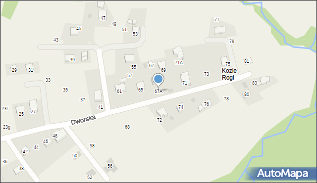 Chorowice, Dworska, 67A, mapa Chorowice
