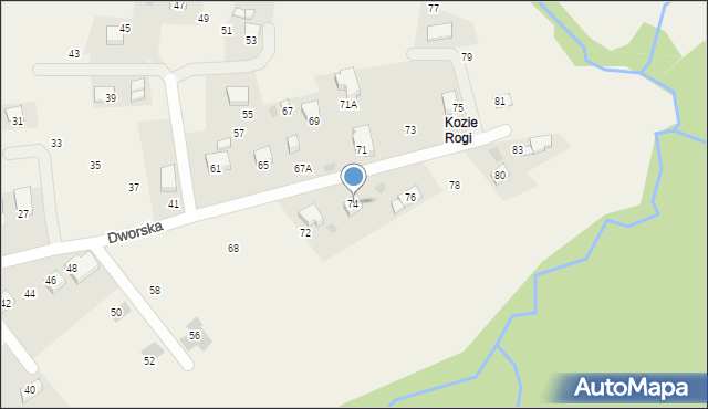 Chorowice, Dworska, 74, mapa Chorowice