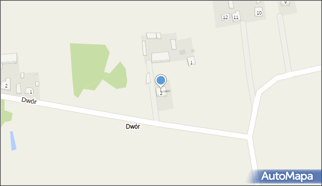Chrusty, Dwór, 2, mapa Chrusty
