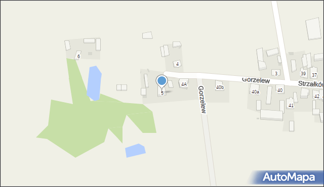 Chrusty, Dwór, 5, mapa Chrusty