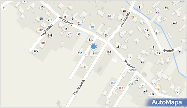 Chudów, Dworcowa, 1, mapa Chudów