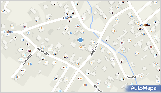 Chudów, Dworcowa, 1e, mapa Chudów