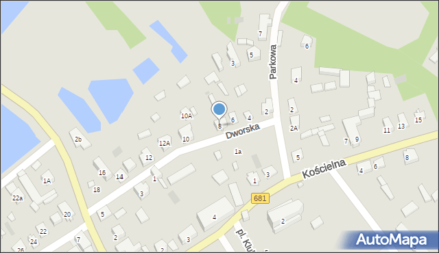 Ciechanowiec, Dworska, 8, mapa Ciechanowiec