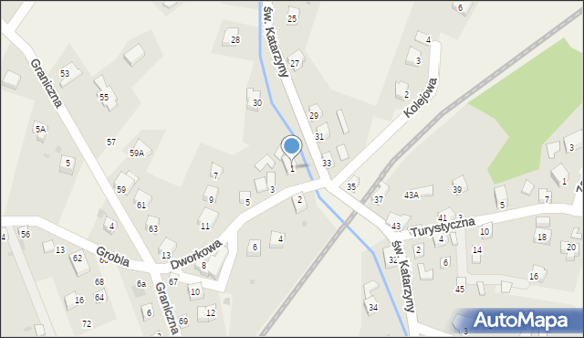 Cięcina, Dworkowa, 1, mapa Cięcina