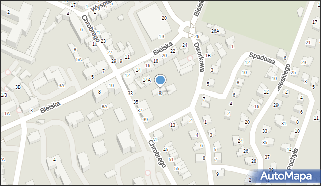 Cieszyn, Dworkowa, 8, mapa Cieszyna