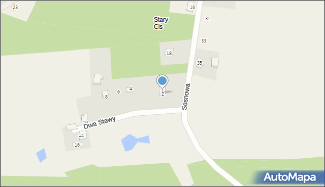 Cis, Dwa Stawy, 2, mapa Cis