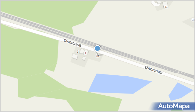 Czarków, Dworcowa, 1a, mapa Czarków