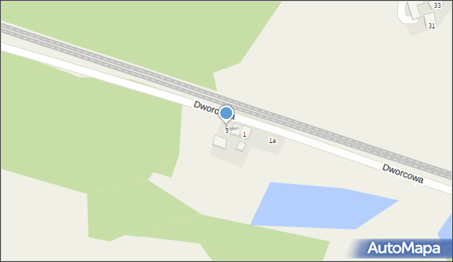 Czarków, Dworcowa, 3, mapa Czarków