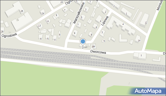 Czarne, Dworcowa, 2, mapa Czarne