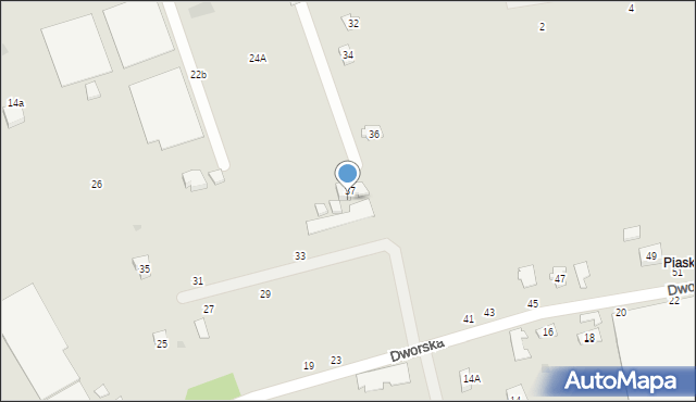 Czchów, Dworska, 39, mapa Czchów