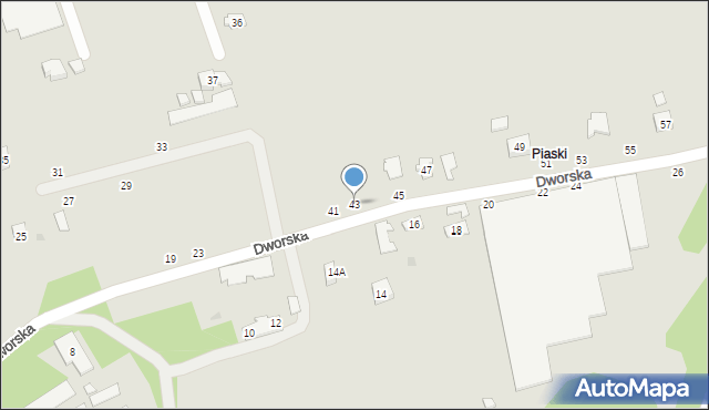 Czchów, Dworska, 43, mapa Czchów
