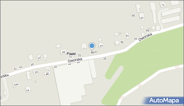 Czchów, Dworska, 55, mapa Czchów