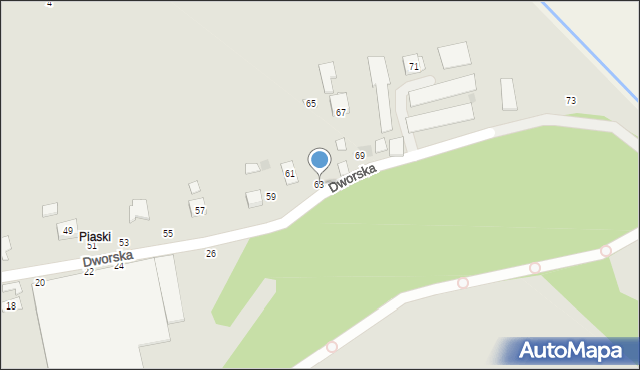 Czchów, Dworska, 63, mapa Czchów