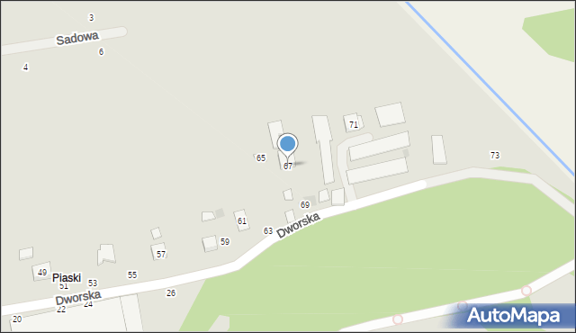 Czchów, Dworska, 67, mapa Czchów