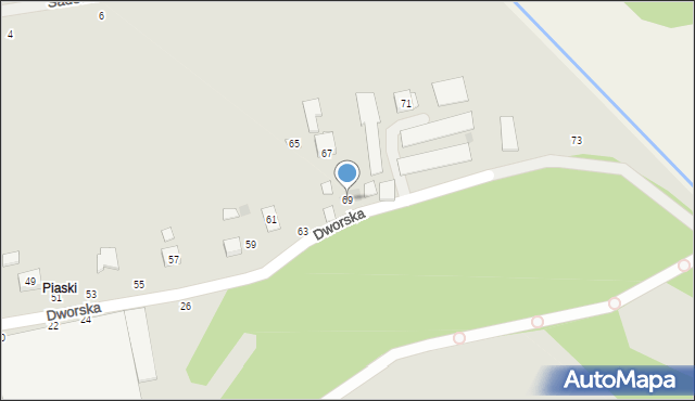 Czchów, Dworska, 69, mapa Czchów