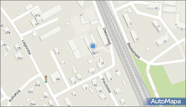 Czechowice-Dziedzice, Dworcowa, 15a, mapa Czechowic-Dziedzic