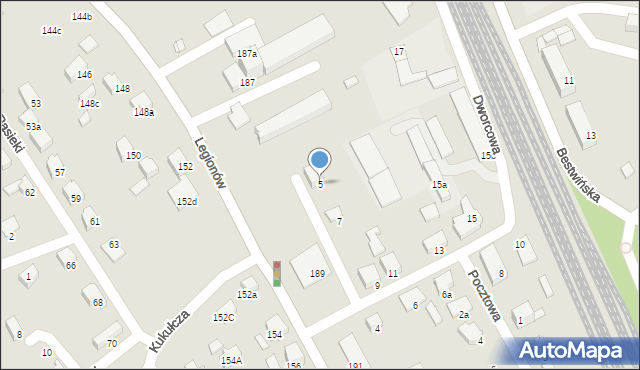 Czechowice-Dziedzice, Dworcowa, 5, mapa Czechowic-Dziedzic