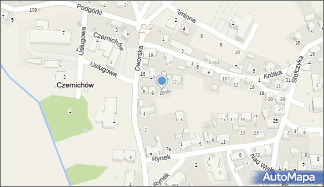 Czernichów, Dworska, 10, mapa Czernichów