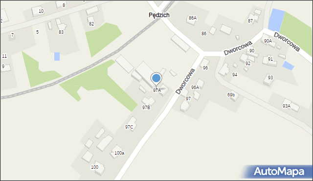 Czyżowice, Dworcowa, 97A, mapa Czyżowice