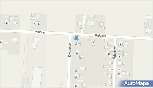 Dąbrowa, Dworcowa, 34, mapa Dąbrowa
