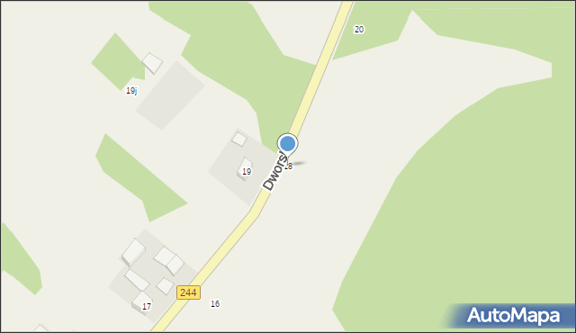 Dąbrówka Nowa, Dworska, 18, mapa Dąbrówka Nowa