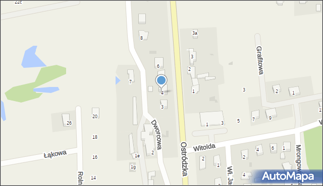 Dąbrówno, Dworcowa, 4, mapa Dąbrówno