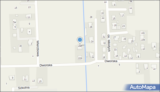 Dobczyn, Dworska, 24A, mapa Dobczyn