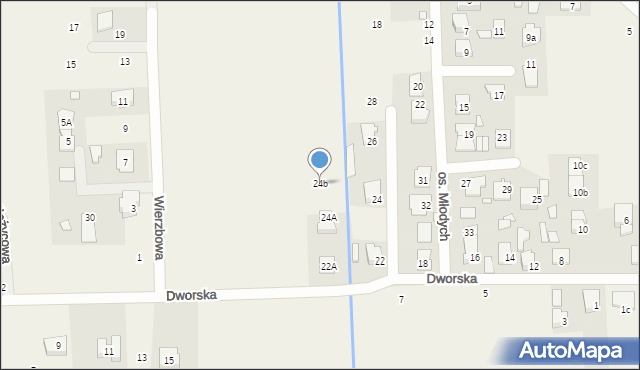 Dobczyn, Dworska, 24b, mapa Dobczyn