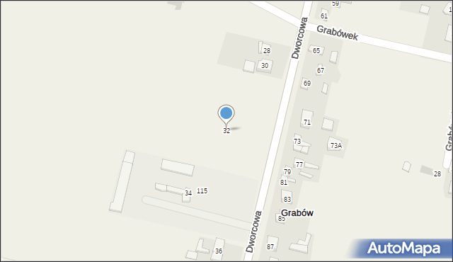 Dobrzelin, Dworcowa, 32, mapa Dobrzelin