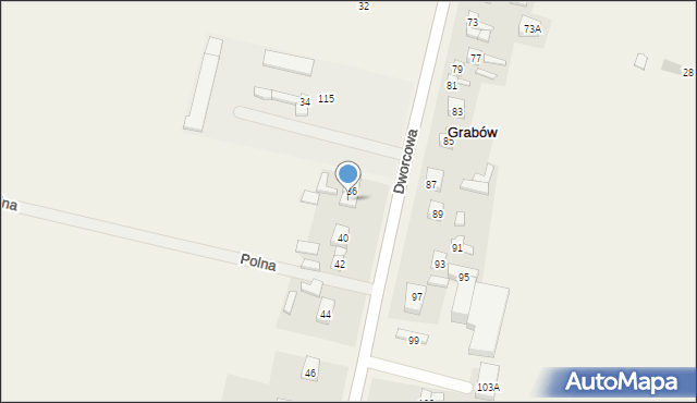 Dobrzelin, Dworcowa, 38, mapa Dobrzelin
