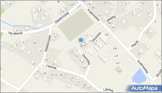 Dojazdów, Dworska, 8, mapa Dojazdów