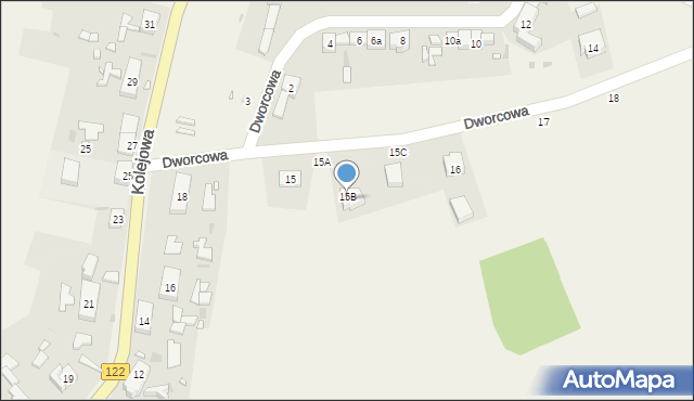 Dolice, Dworcowa, 5b, mapa Dolice
