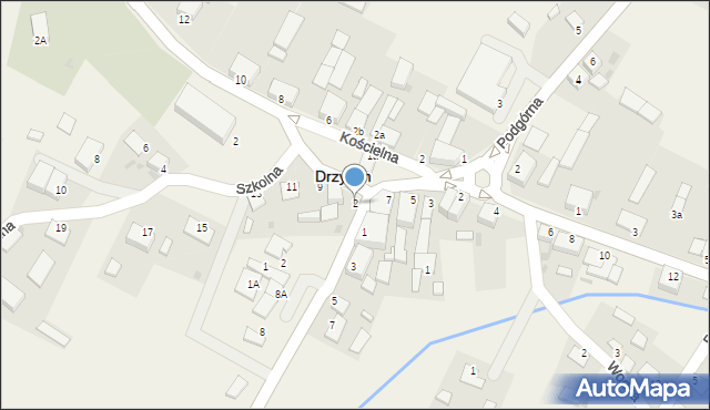 Drzycim, Dworcowa, 2, mapa Drzycim