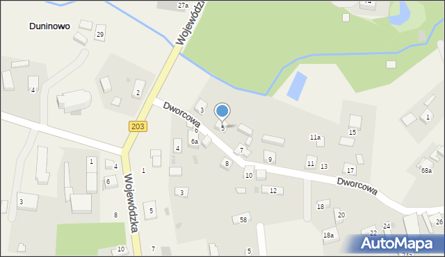 Duninowo, Dworcowa, 5, mapa Duninowo