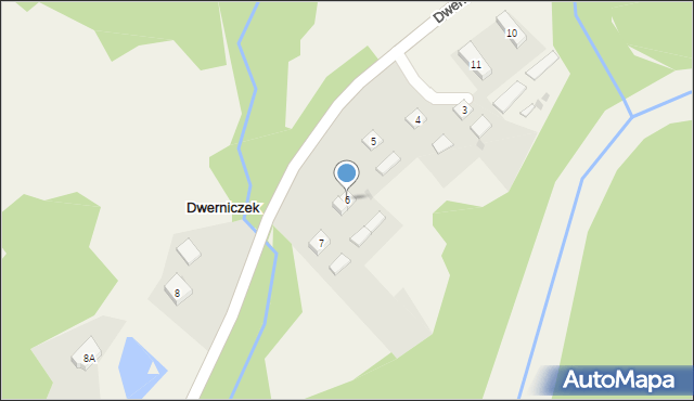 Dwerniczek, Dwerniczek, 6, mapa Dwerniczek