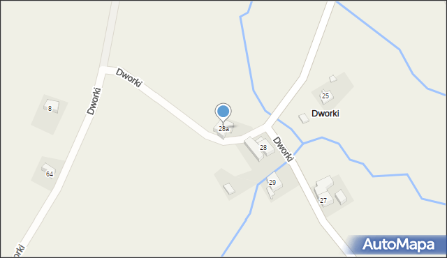 Dworki, Dworki, 28a, mapa Dworki