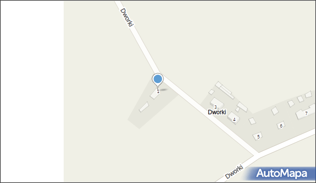Dworki, Dworki, 1, mapa Dworki