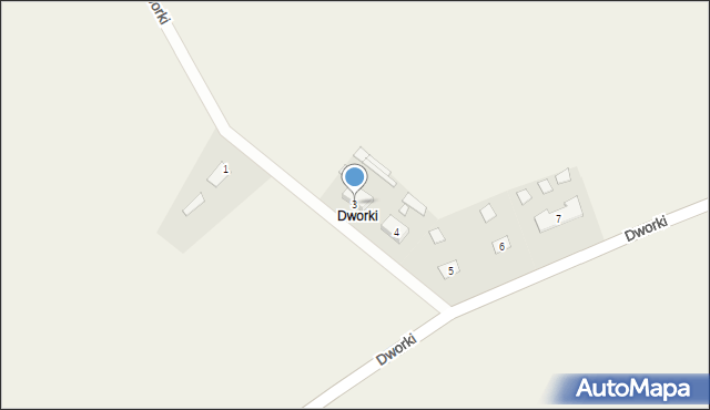 Dworki, Dworki, 3, mapa Dworki