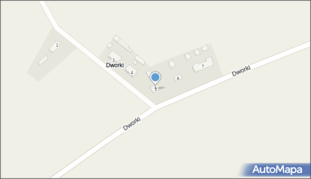 Dworki, Dworki, 5, mapa Dworki