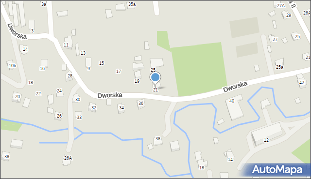 Dynów, Dworska, 21, mapa Dynów