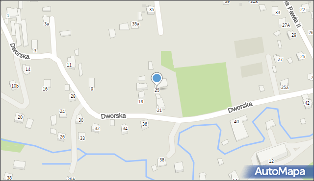 Dynów, Dworska, 25, mapa Dynów