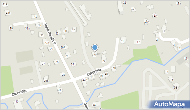 Dynów, Dworska, 27, mapa Dynów