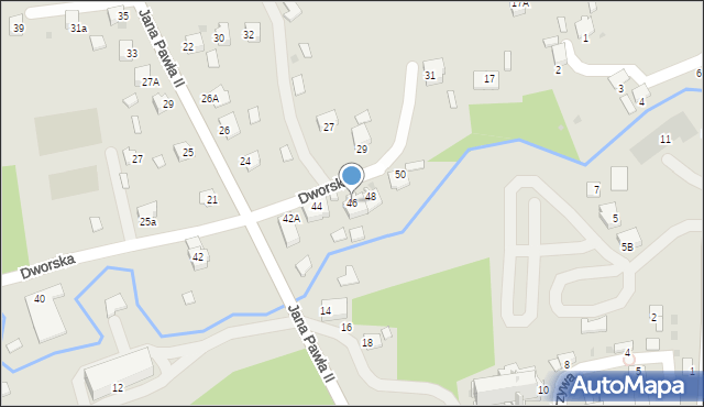 Dynów, Dworska, 46, mapa Dynów