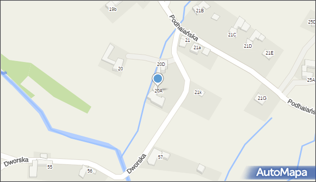 Dzianisz, Dworska, 16, mapa Dzianisz