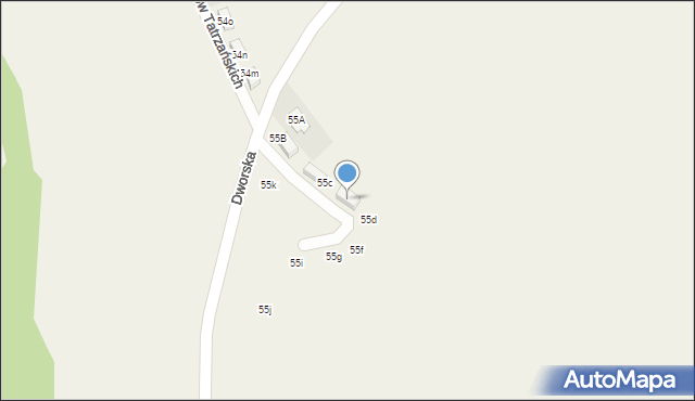 Dzianisz, Dworska, 63, mapa Dzianisz