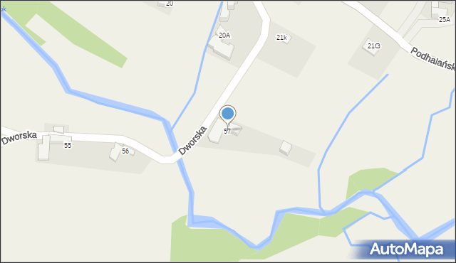 Dzianisz, Dworska, 9, mapa Dzianisz